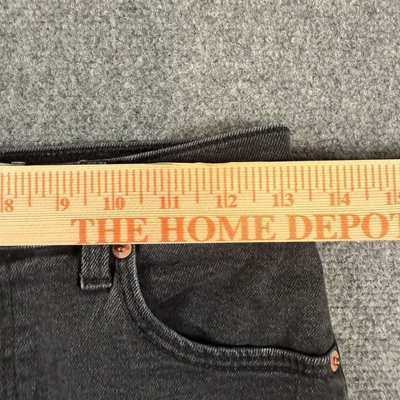 Abercrombie & Fitch Jeans Womens 25/0 Black 90s Straight Ultra High Rise Raw Hem - Picture 9 of 13
